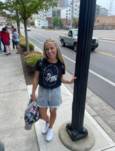 Load image into Gallery viewer, Rhinestone Fringe Denim Shorts