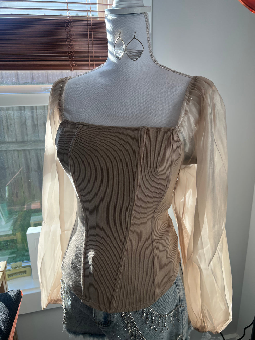 Curvy Taupe Corset