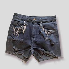 Load image into Gallery viewer, High Waist Fringe Shorts