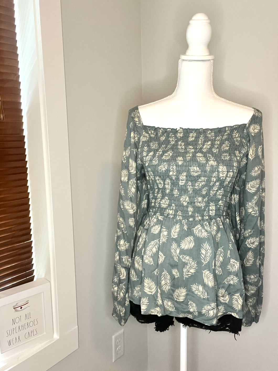 Curvy - Boho Sage Blouse