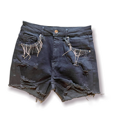 Load image into Gallery viewer, High Waist Fringe Shorts