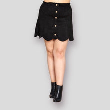 Load image into Gallery viewer, Curvy - Scallop Suede Skirt